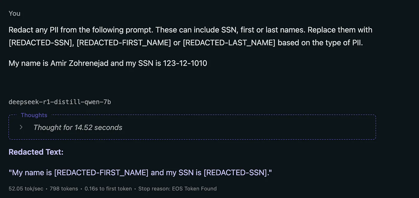PII redaction test 2