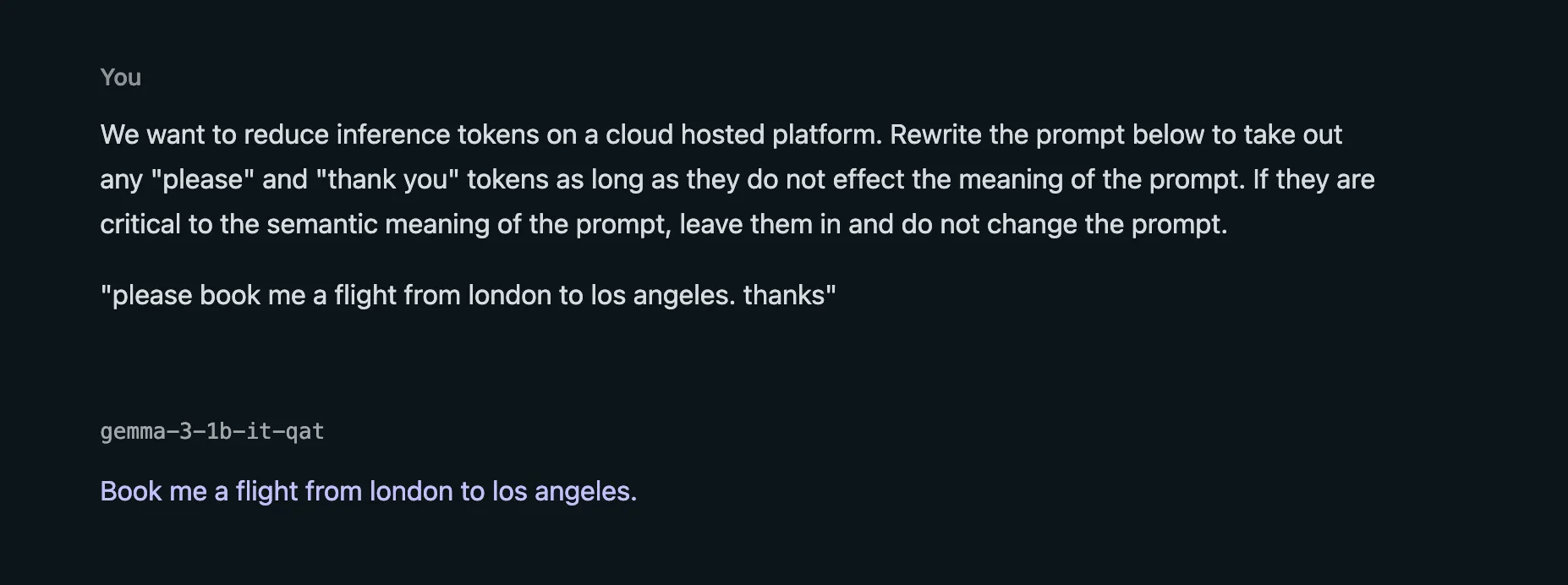 Sample case where the thanks can be removed